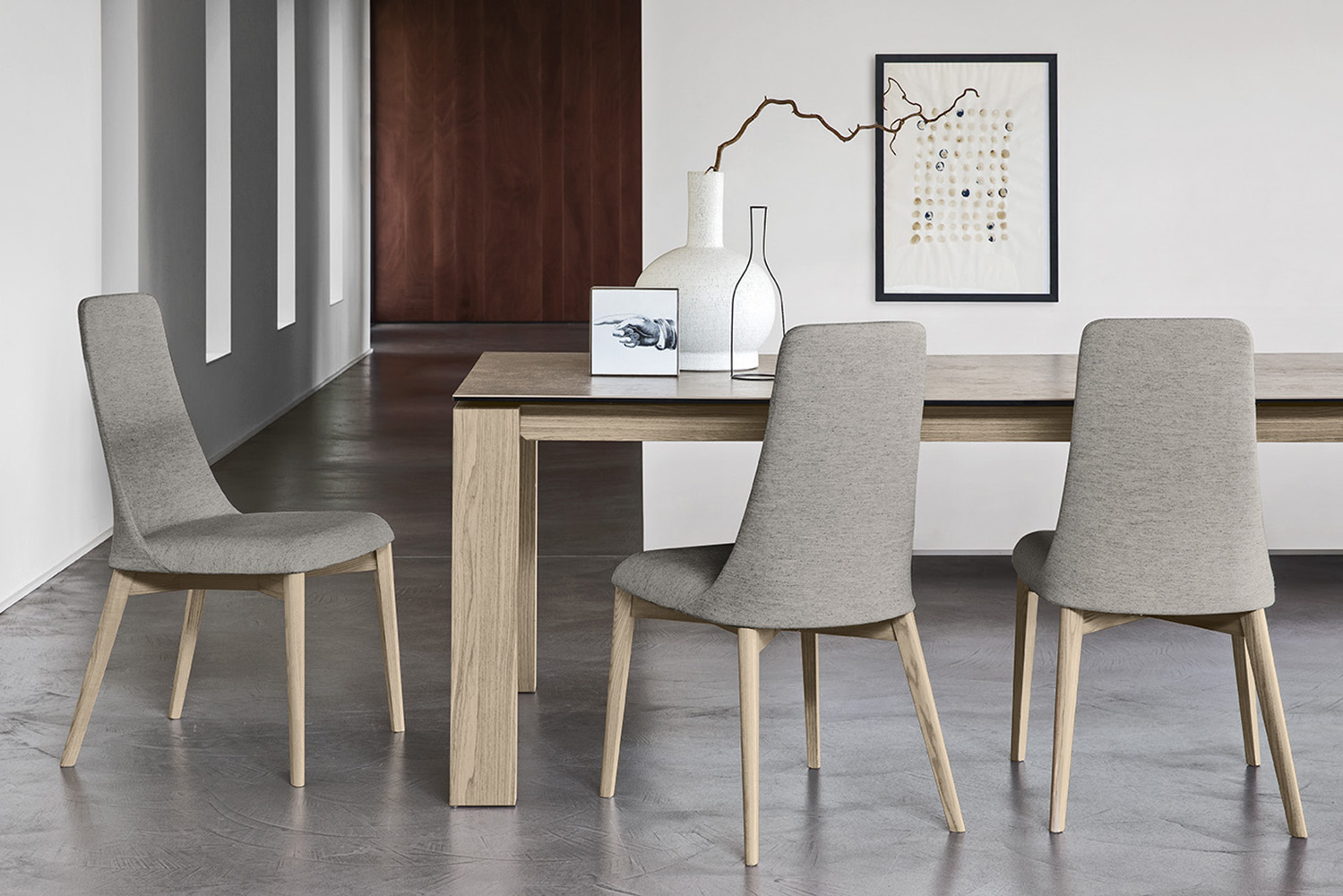 Omnia Table with extendable rectangular top and wooden legs Large • Seats  8-10 CS4058-R 180